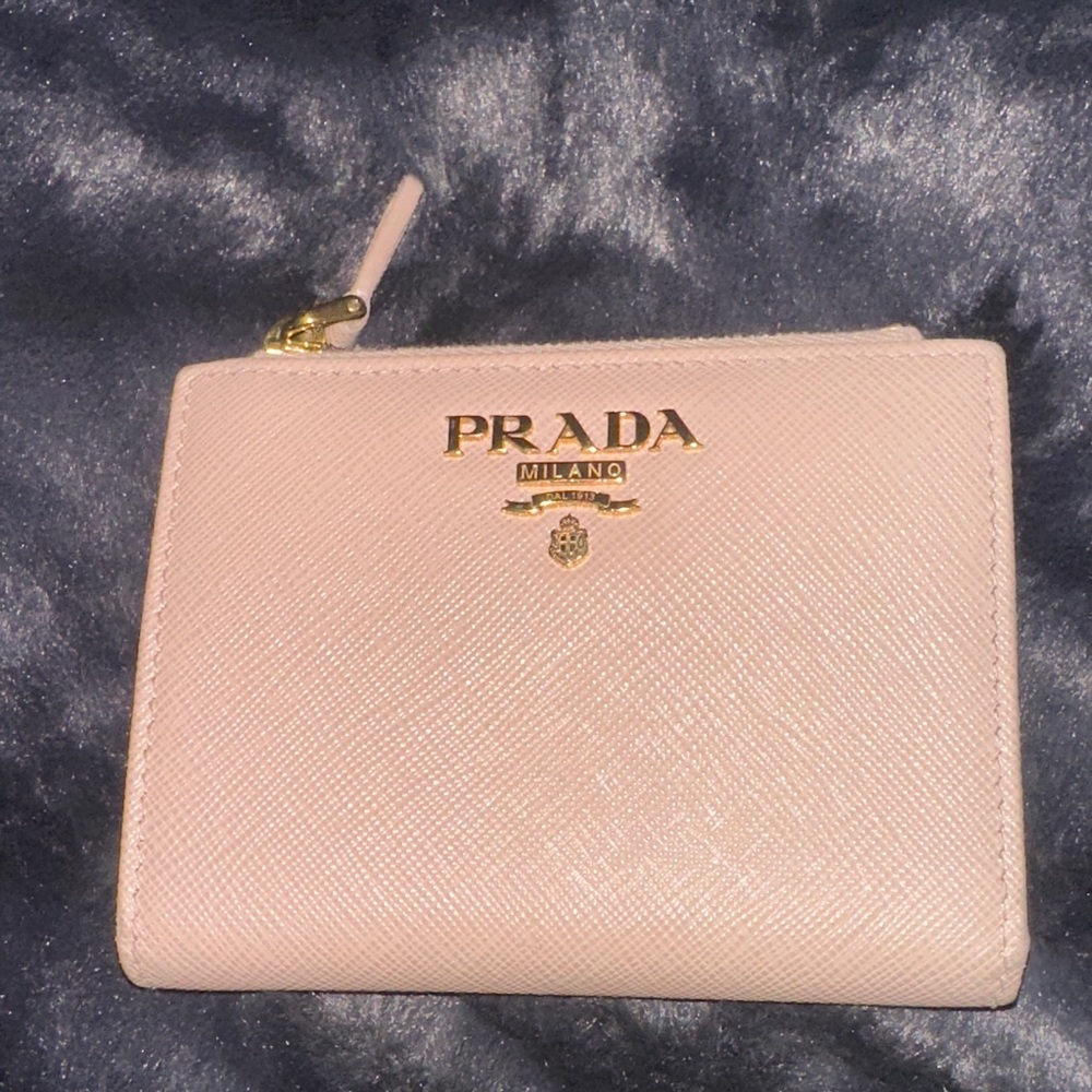 Prada Taupe Wallet with Gold Accents - Picture 7 of 10
